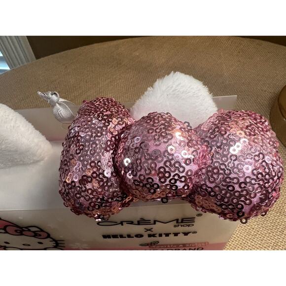 Hello Kitty Sequined Pink Bow Creme Shop Spa Headband Limited Edition NEW - Picture 5 of 10